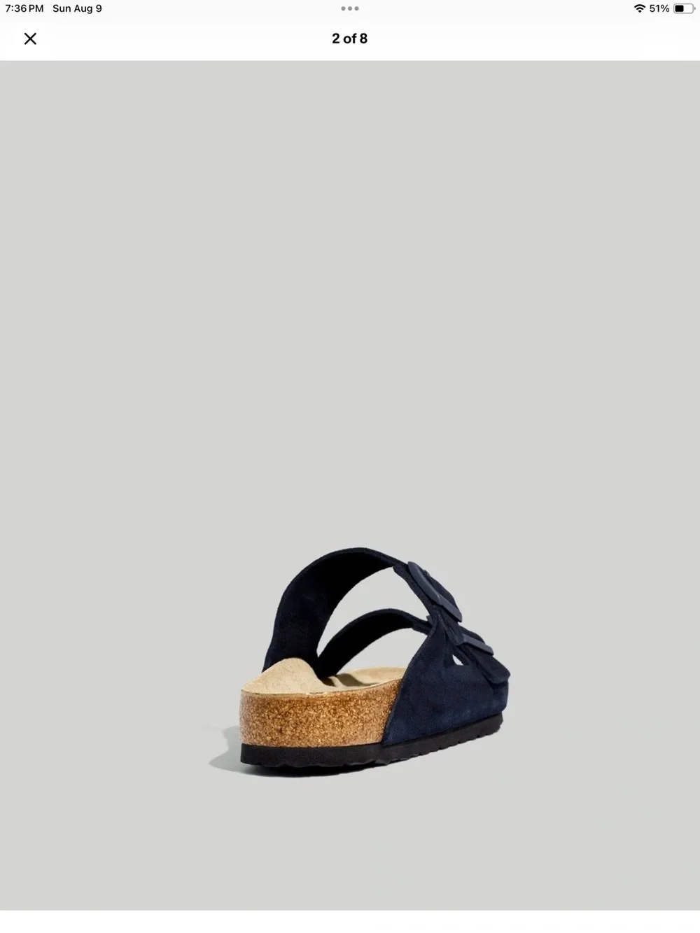 Birkenstock men's Arizona Suede Sandals Midnight size 42 New w/box!